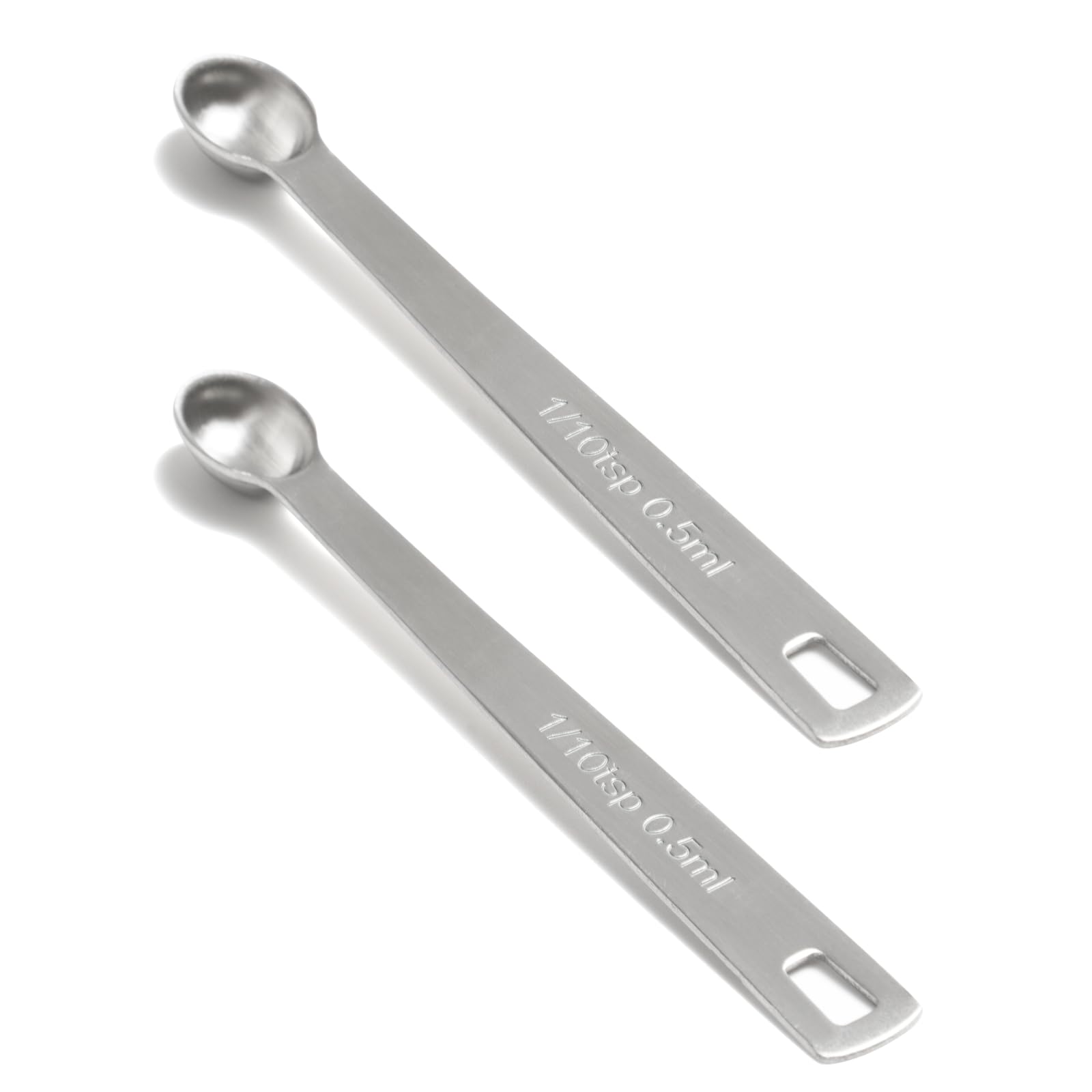 Amazon.com: BERYLER 2 件1/10 茶匙(1/10 茶匙,0.5 毫升)單一小量勺